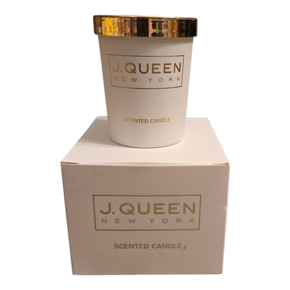 J.Queen New York Violet Sandalwood Scented Candle 2.5oz With Gold Lid & Boxed
